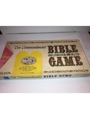 Vintage 1966 10 Commandments Bible Board Game Cadaco No. 263 Complete